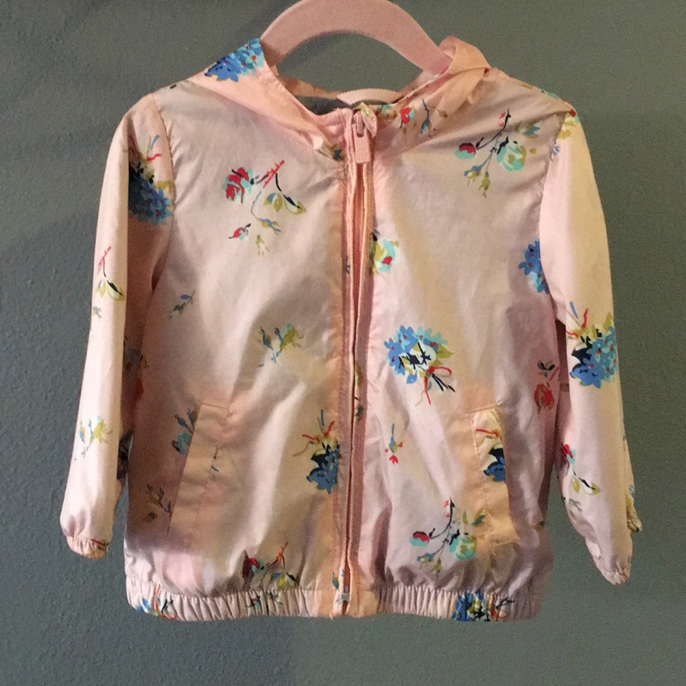 GAP (baby Gap) pink floral lined jacket